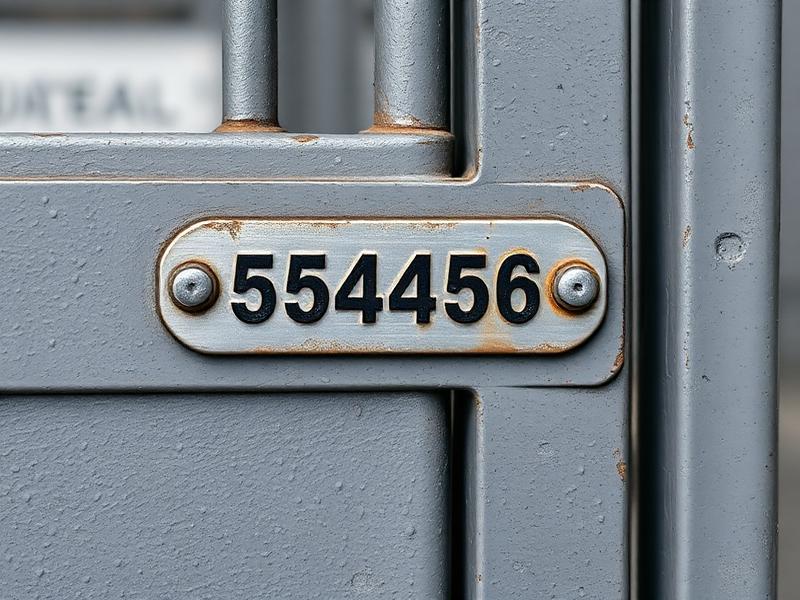 Example of where the serial number is located on the gate